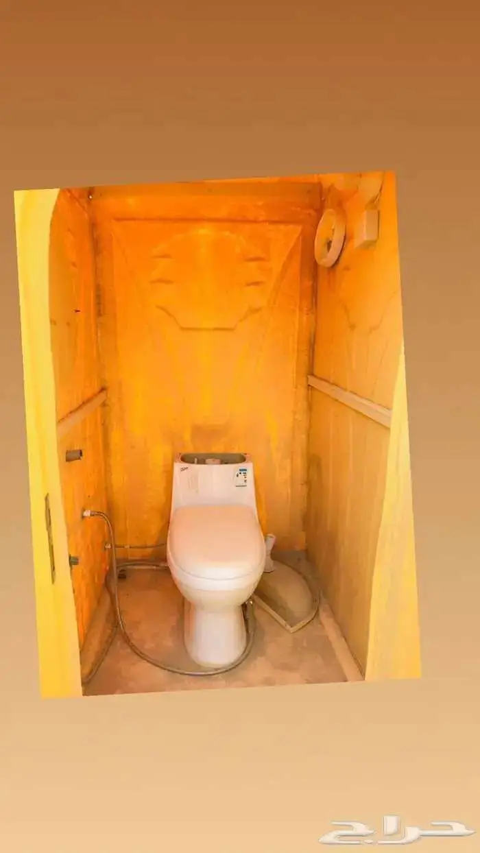 دورة مياه فايبر متنقلة نظيفة للمخيمات والاستراحات والمزارع 0