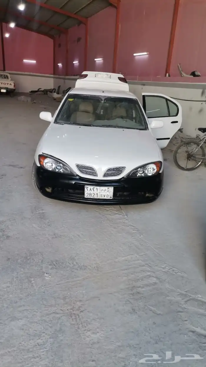 نيسان بريميرا موديل 2001 لون ابيض فحص دوري ساري بدون اللوحه 9