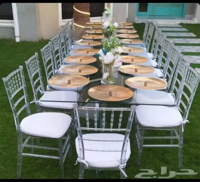 قهوبه وصبابين صبابات تاجير كراسي شفافه وطاولات تاجير جلسات 4