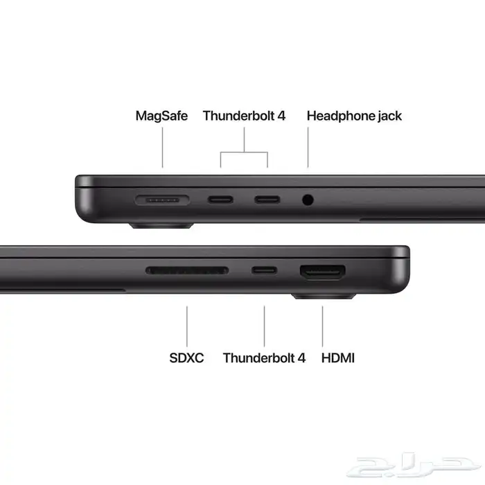 جهاز Macbook pro m4 14 inch اسود فضائي 16 رام و512 4