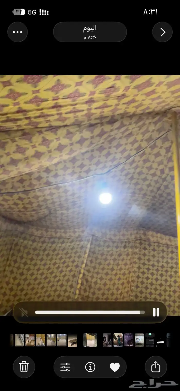 للبيع خيمة 4 ب4 مع تانكي ابيض برا داخلي اصفر مشجر 12