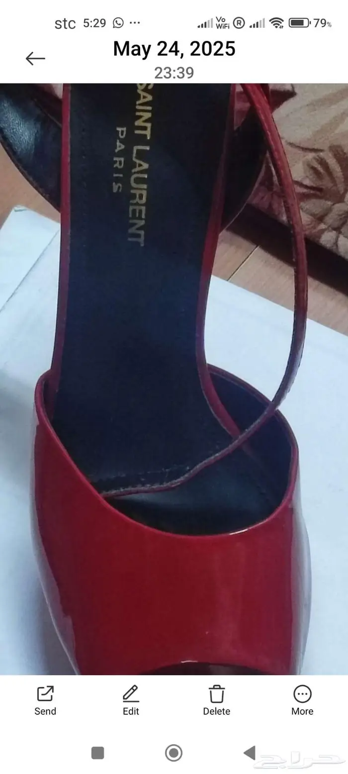 كعب عالي ايطالي جديد احمر مميز 12