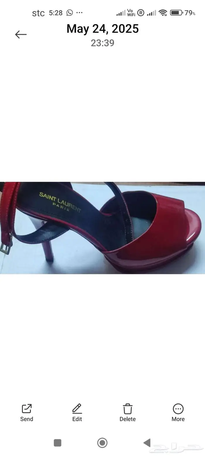 كعب عالي ايطالي جديد احمر مميز 10