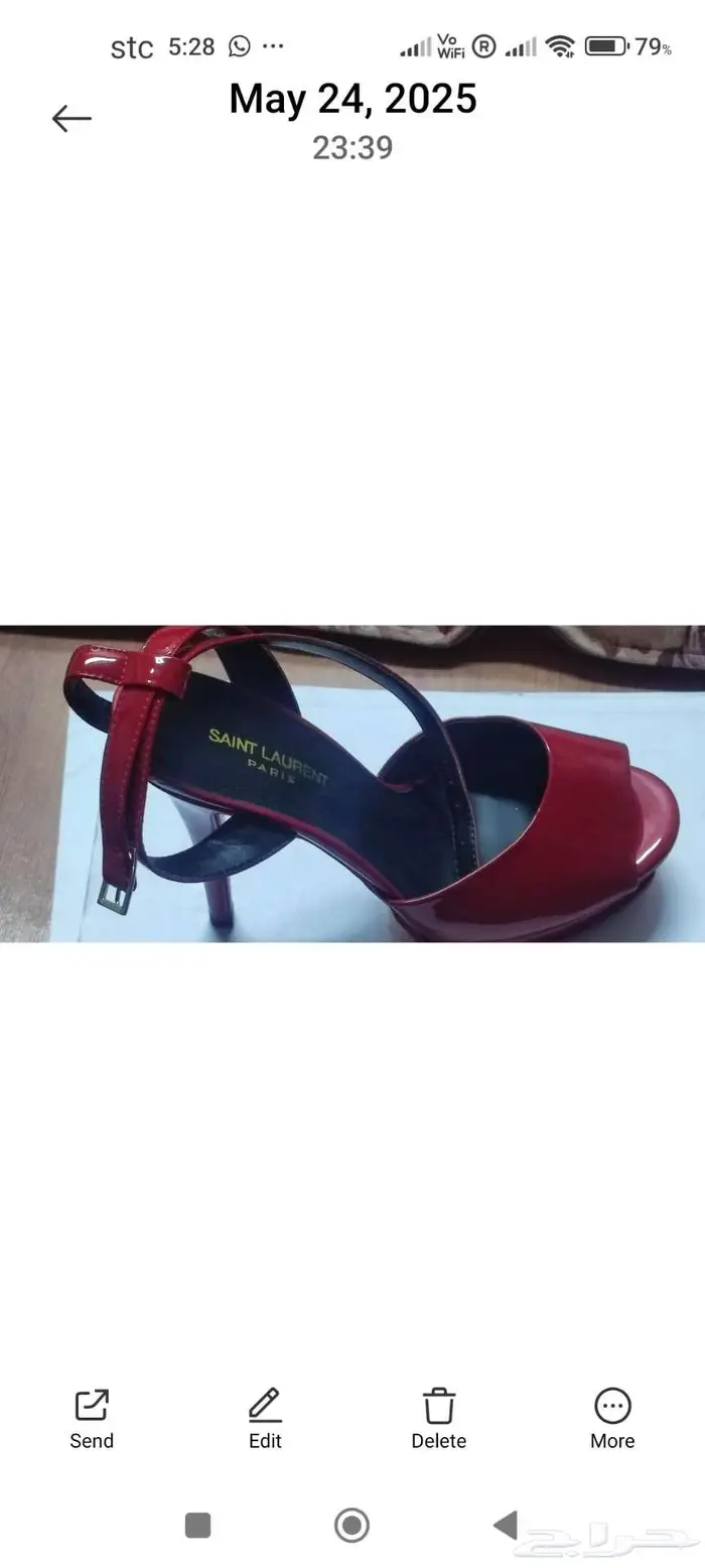 كعب عالي ايطالي جديد احمر مميز 11