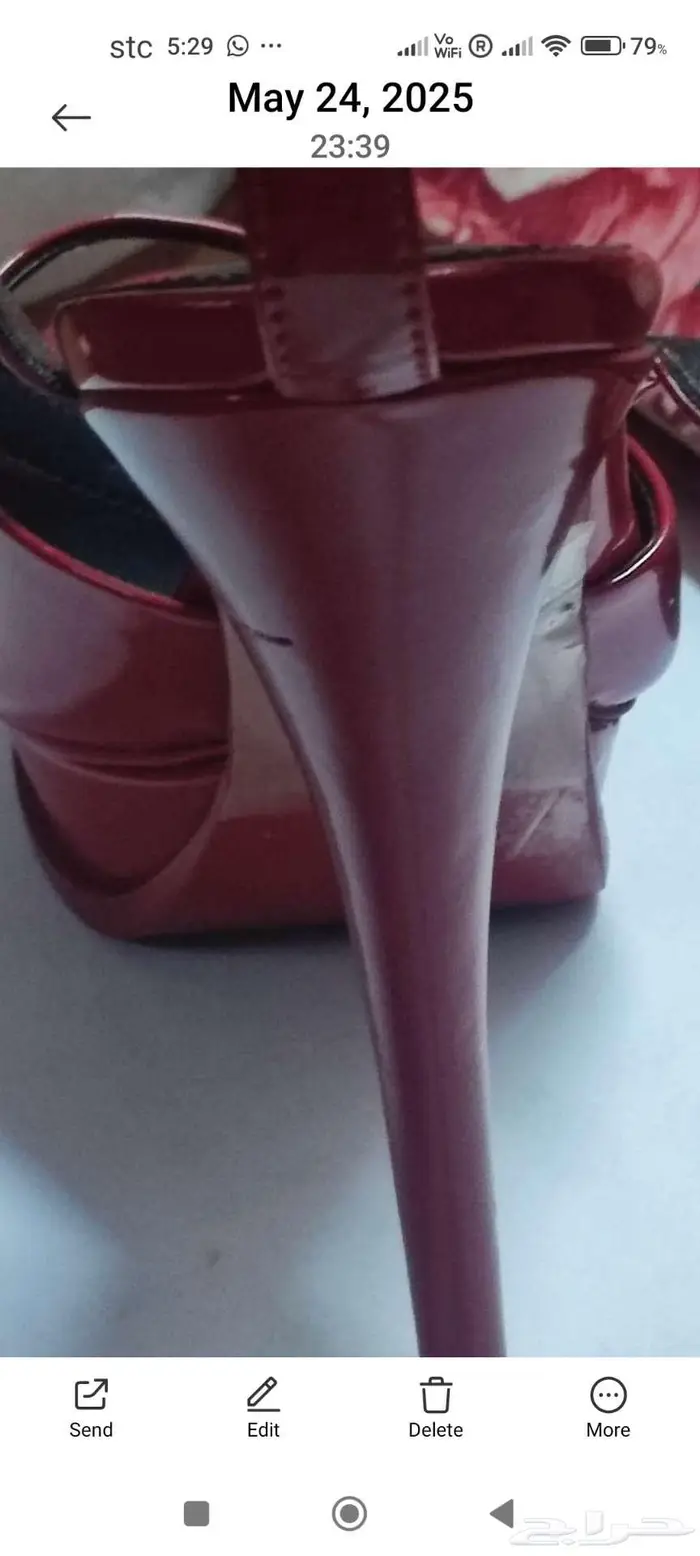 كعب عالي ايطالي جديد احمر مميز 13