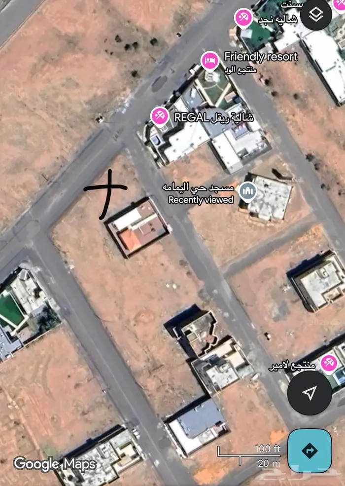 أرض للبيع في حائل مساحة 515 م على شارعين شمالي وشرقي 0