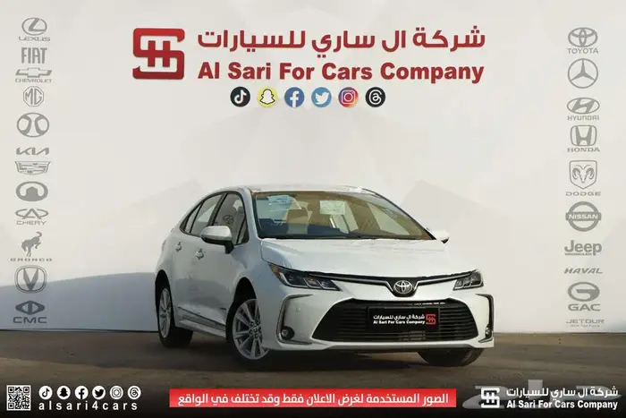 تويوتا كورلا XLI جنوط محرك 1.5 2025 اقساط بنوك وشركات 5