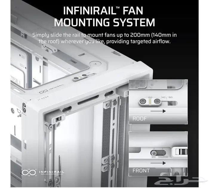 كيس كمبيوتر العاب كورسير مع مبرد مائي ابيض 360 كلهم جدد 3