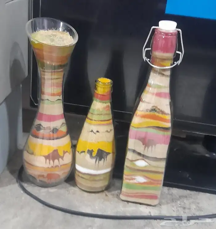 هاند ميد رسم في زجاجه بالرمل 2