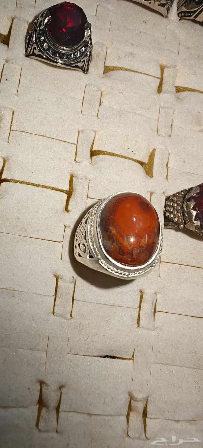 خواتم منوعه عقيق اندنوسي واحجار صياغه فضه اندنوسيه وتايلنديه 5