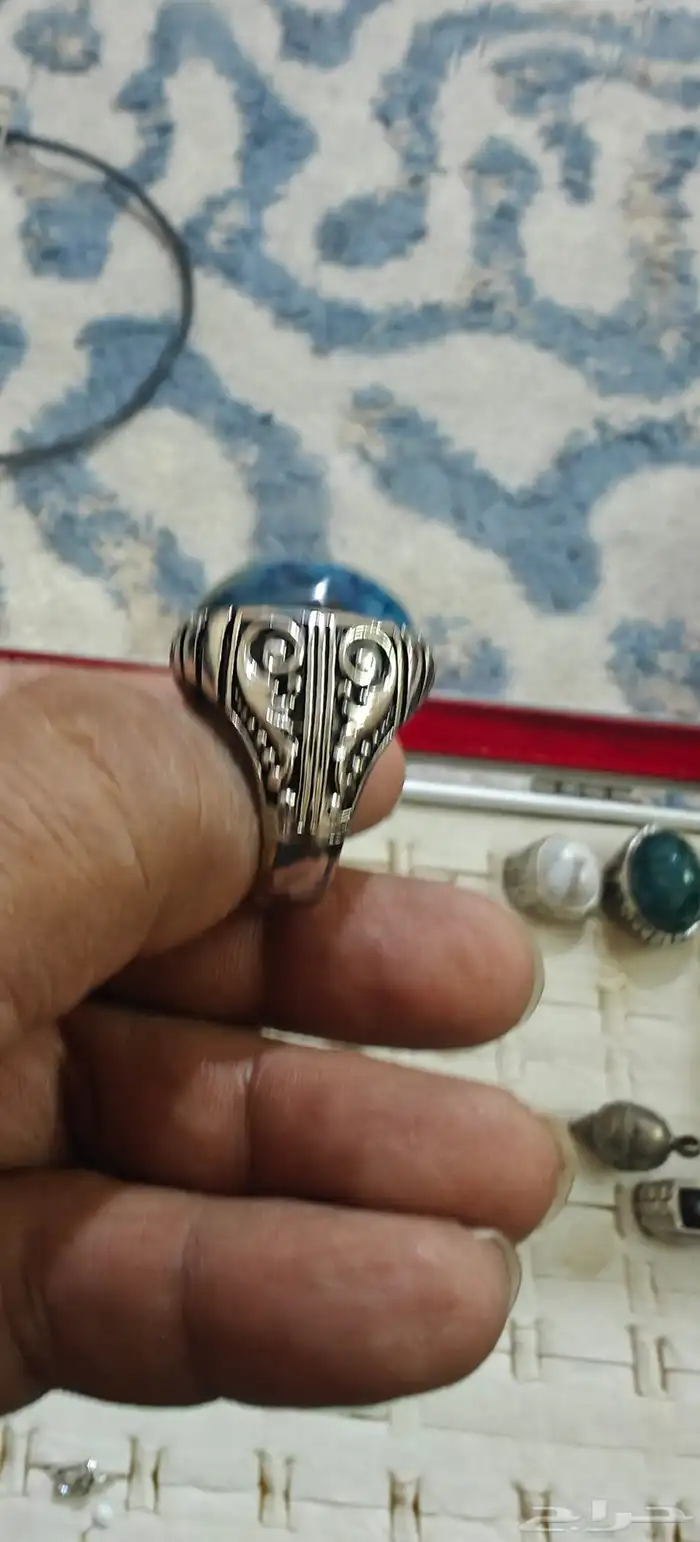 خواتم منوعه عقيق اندنوسي واحجار صياغه فضه اندنوسيه وتايلنديه 24