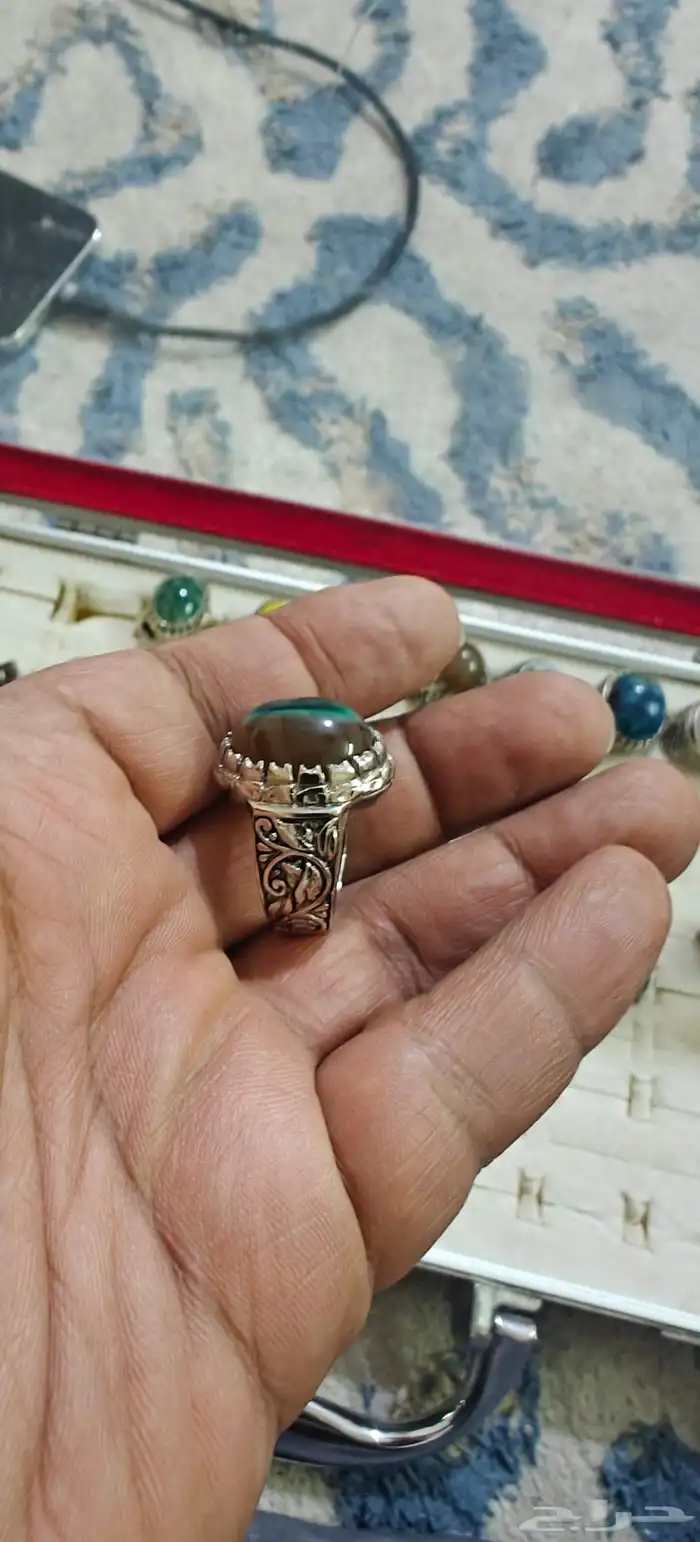 خواتم منوعه عقيق اندنوسي واحجار صياغه فضه اندنوسيه وتايلنديه 11