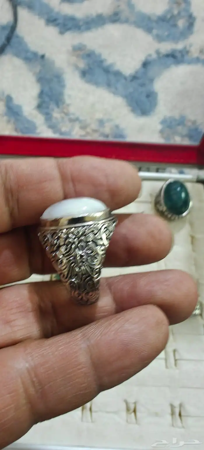 خواتم منوعه عقيق اندنوسي واحجار صياغه فضه اندنوسيه وتايلنديه 26