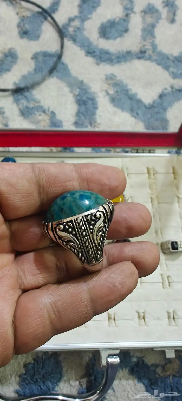 خواتم منوعه عقيق اندنوسي واحجار صياغه فضه اندنوسيه وتايلنديه 28