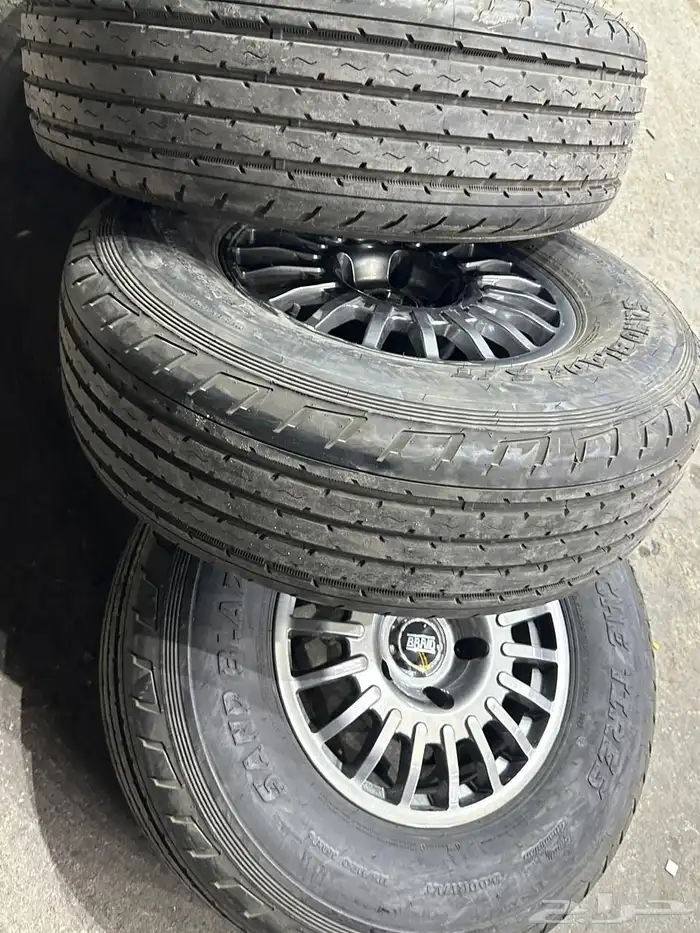 جنوط برايد 5 مسمار مع كفرات شاهين مقاس 17 جيب 2