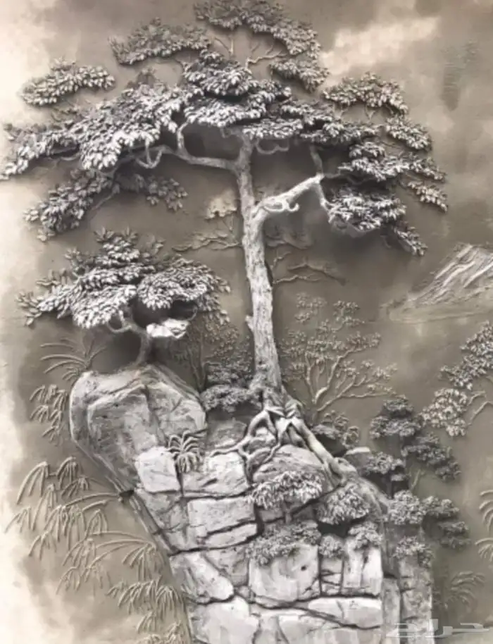 نحت مجسمات وعمل شلالات 0