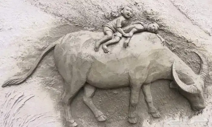 نحت مجسمات وعمل شلالات 1