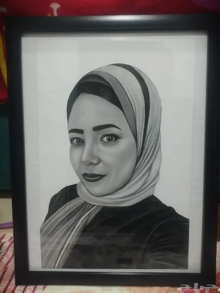 رسم بورتريه فحم 4