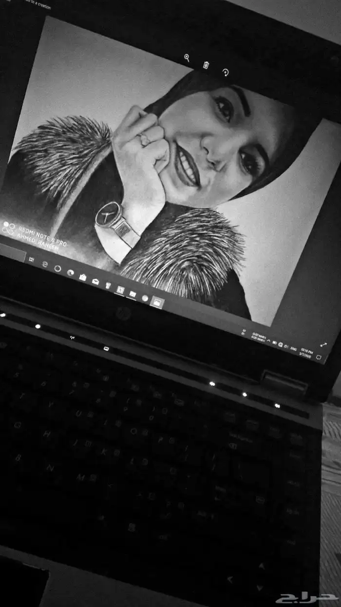 رسم بورتريه فحم 7