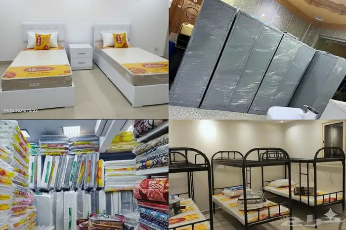 سراير حديد دورين ونفر مراتب ضغط 60 بطانيات لسكن عمال 0