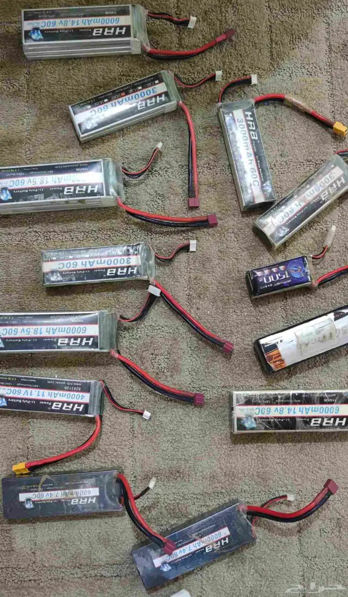 بطاريات ليبو متنوعة Lipo batteries 2s to 5s 0
