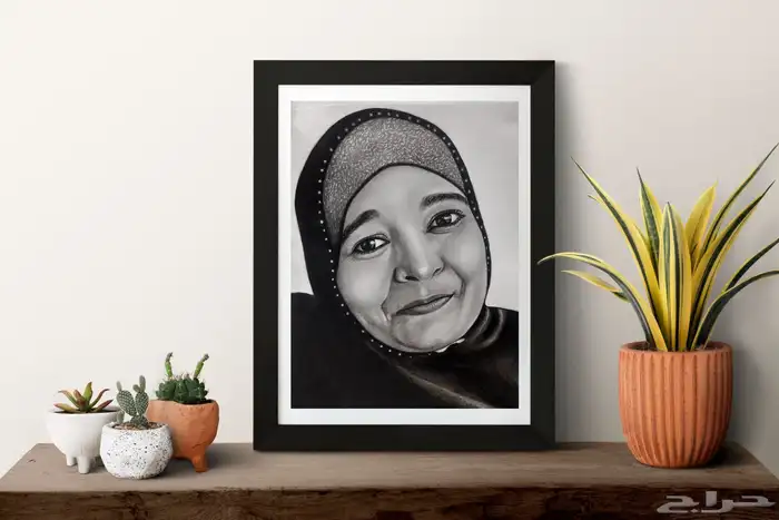 رسم بورتريه فحم 5