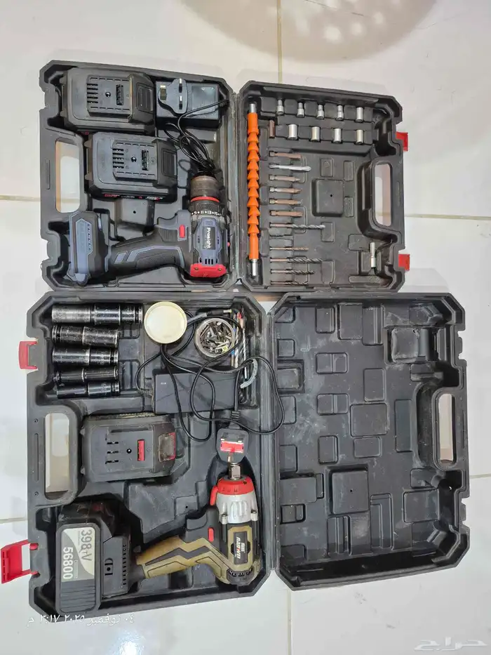 دريل امباكت كفرات وشنيور اثنين في واحد ودريل منشار صاروخ عدد 2