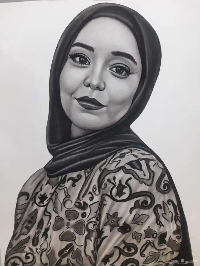 رسم بورتريه فحم 0