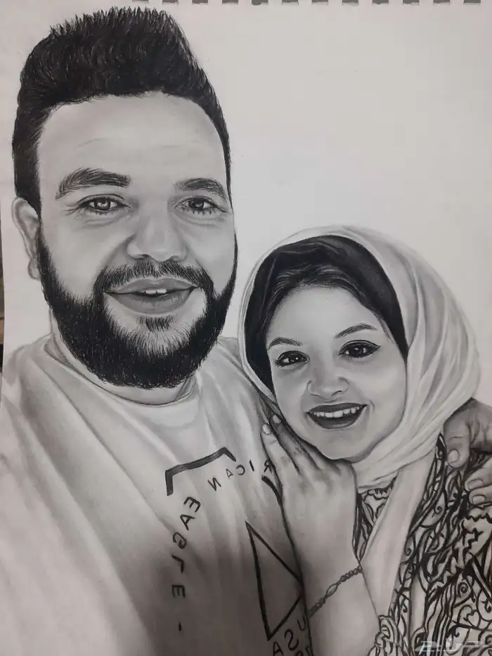 رسم بورتريه فحم 3