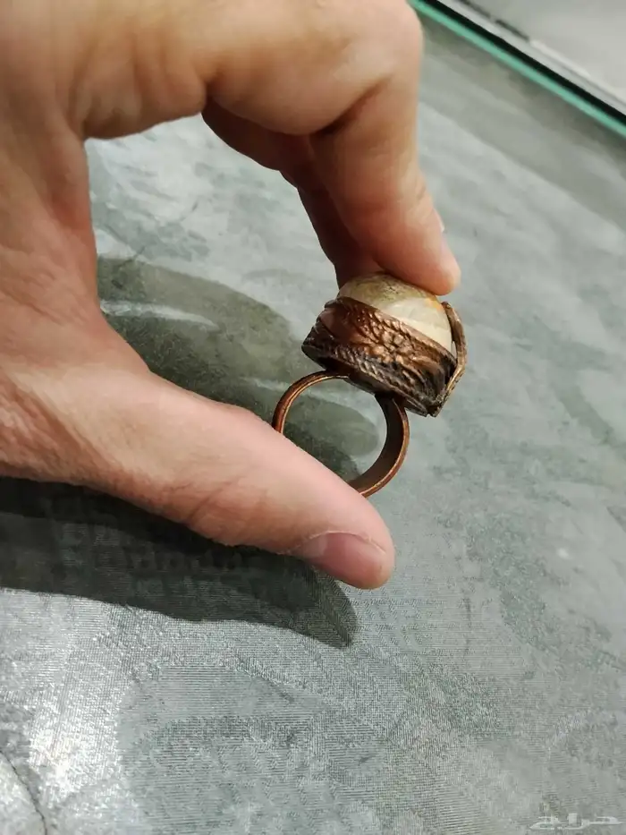 خاتم نحاس حجر سلطاني قديم نوادر 0