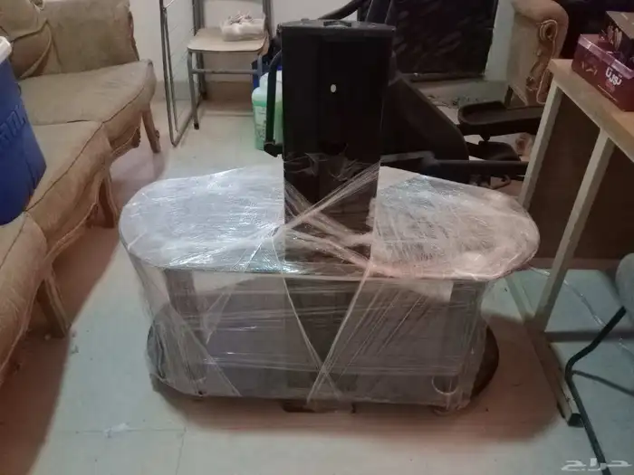 طاولة تليفزيون زجاج مزدوج قوية وفخمة دورين ممتازة ب50 ريال 1