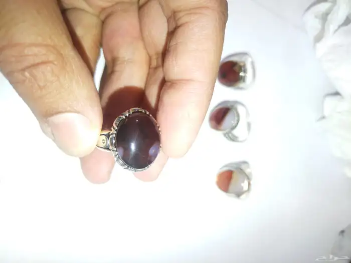 تصفية خواتم فضه 925 عقيق يماني شرط صياغات مختلفة 7