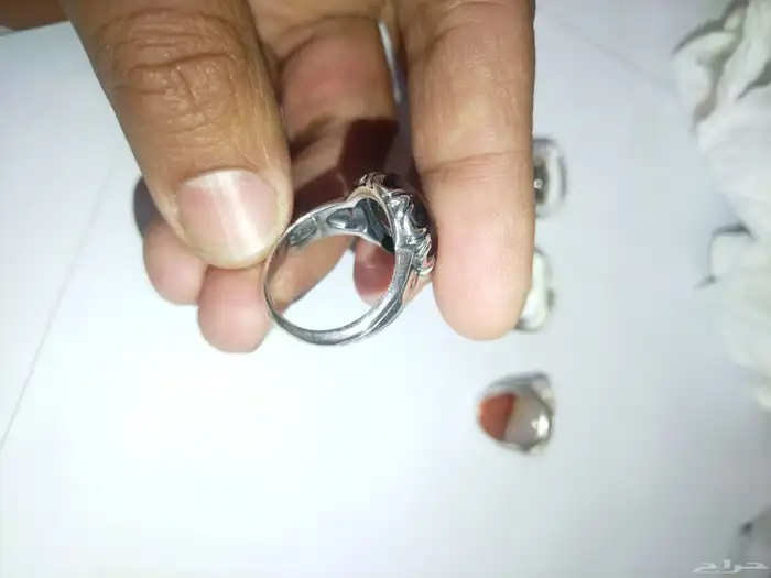 تصفية خواتم فضه 925 عقيق يماني شرط صياغات مختلفة 4