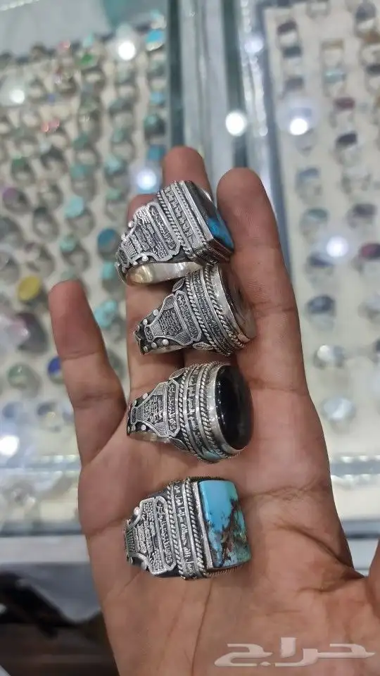 خواتم فظه عقيق يماني فيروزه خواتم فظه ملكي 8
