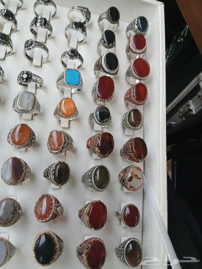 خواتم فظه عقيق يماني فيروزه خواتم فظه ملكي 6