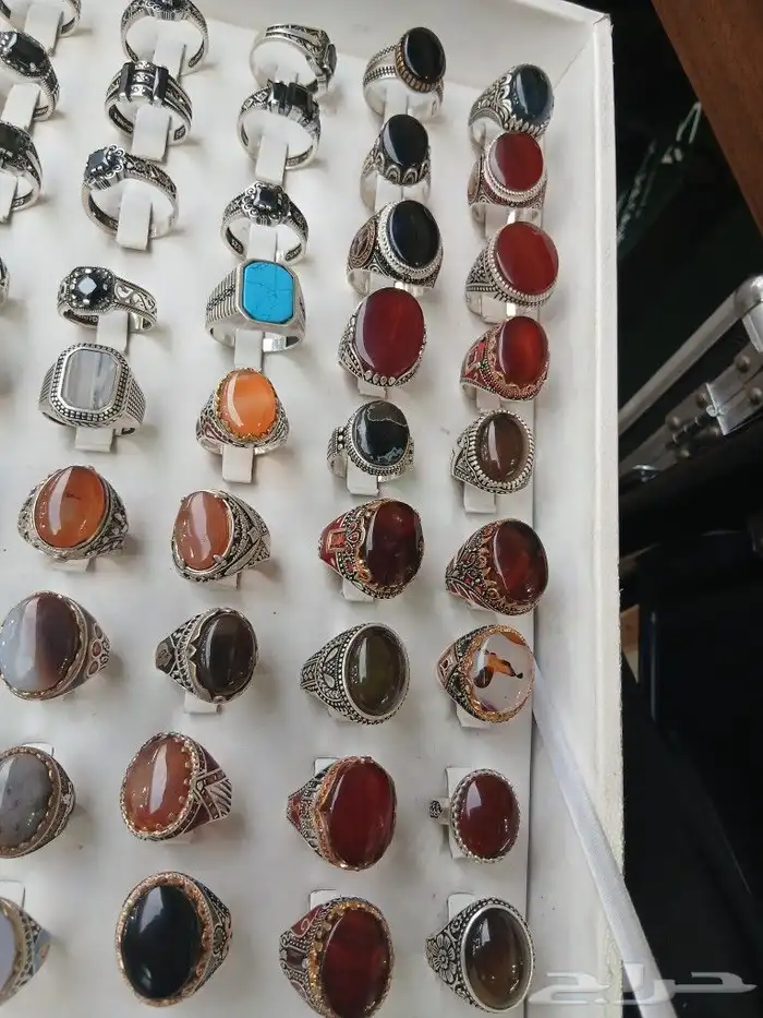 خواتم فظه عقيق يماني فيروزه خواتم فظه ملكي 7