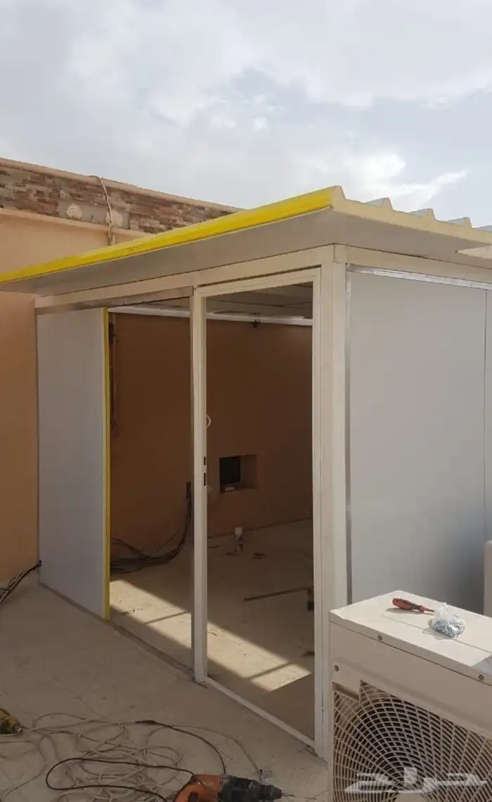 غرف ساندويش بانل ملاحق سندوتش بانل سواتر ساتر جدار غرف زجاج 8