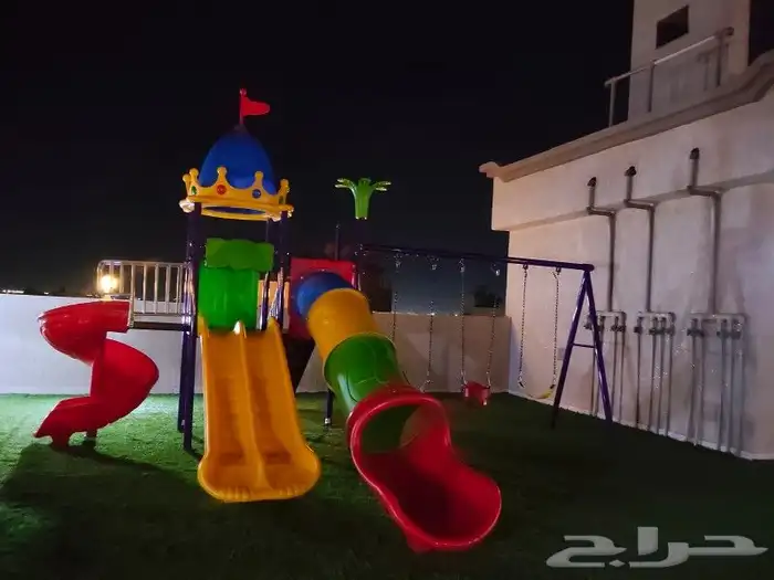 العاب اطفال زحاليق ومراجيح وارضيات للحدائق واستراحات خارجية 2