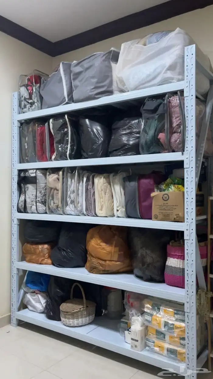 رفوف تخزين ارتفاع 2.5متر (بزة) أرفف متينة 350 ريال تحمل 300 0