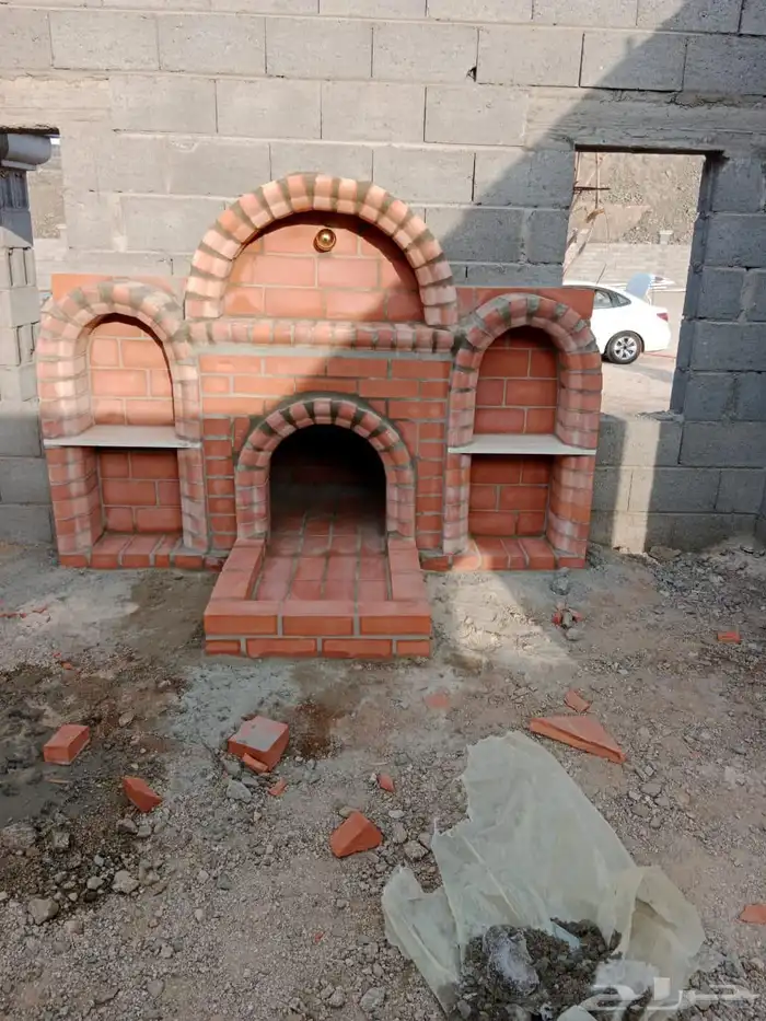 بيوت شعر مشب نار مشب رخام قرميد جمالون تلبيس قماش 5