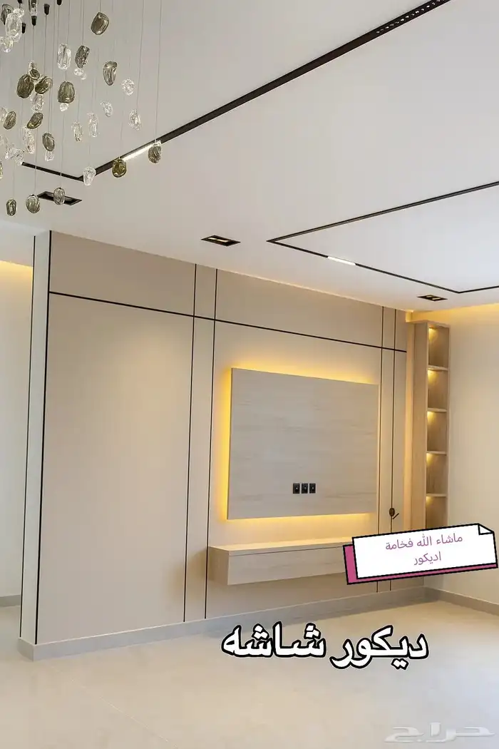 ديكورات داخليه تنسيق مداخل خلفيات شاشه ارضياة باركيه جبس بور 5