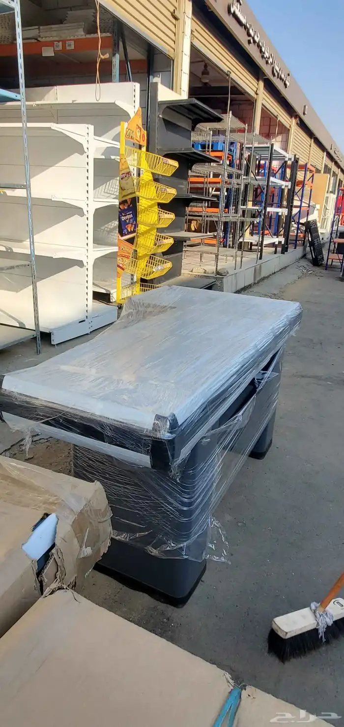 رفوف تخزين رفوف بقالات ارفف مستودعات طاولات كاشير سلات خضار 3