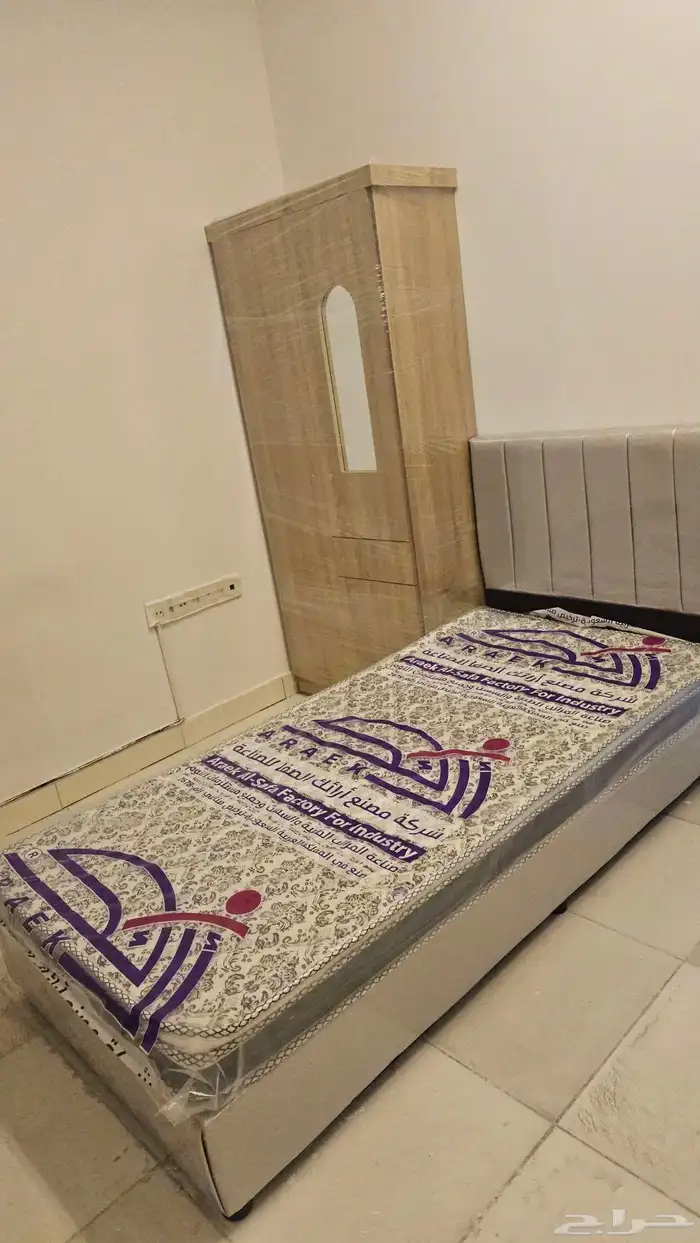 سرير خشب مقاس 190 190  سرير خشب نفر ونص مقاس 2