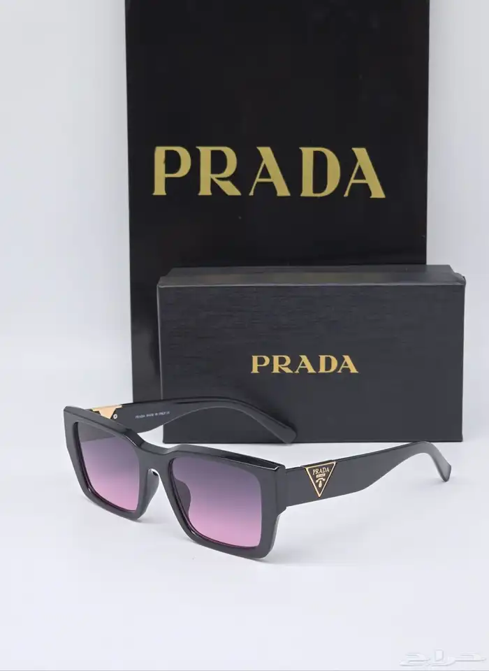 متجر_كاتشي نظارات شمسية من ماركة برادا مع علبة وكيس 2