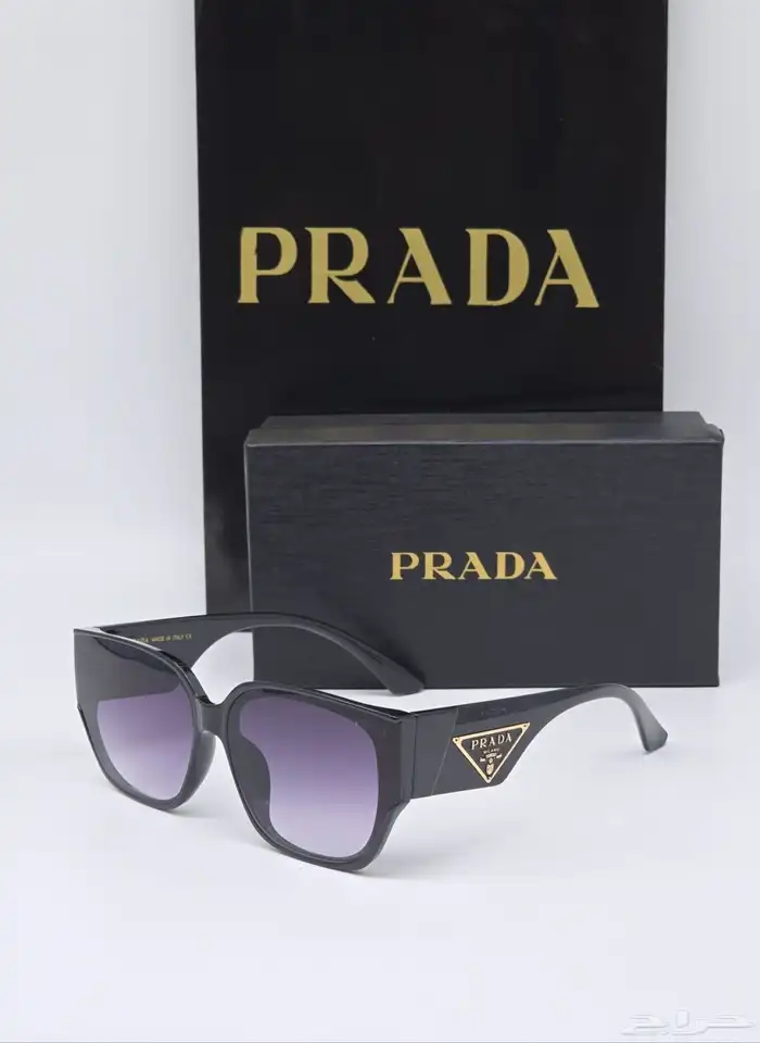 متجر_كاتشي نظارات شمسية من ماركة برادا مع علبة وكيس 5