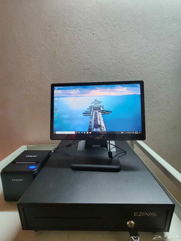 كاشير لمس مع برنامج مبيعات معتمد ومربوط ودرج وطابعة ضمان 3