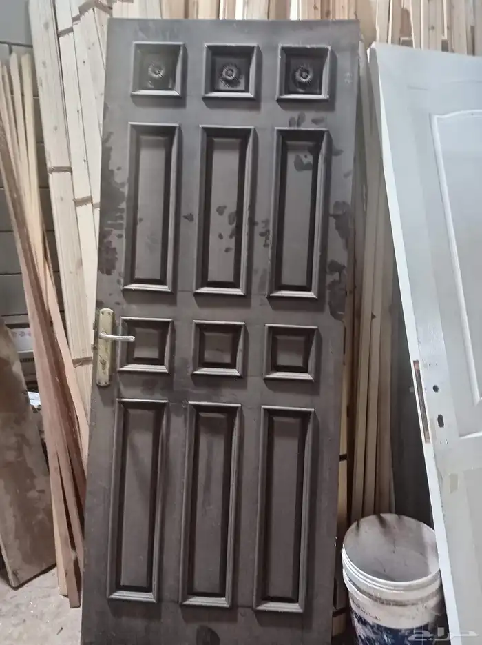 ابواب خشب مستخدمه وابواب المنيوم ا حديد جديد للبيع 9