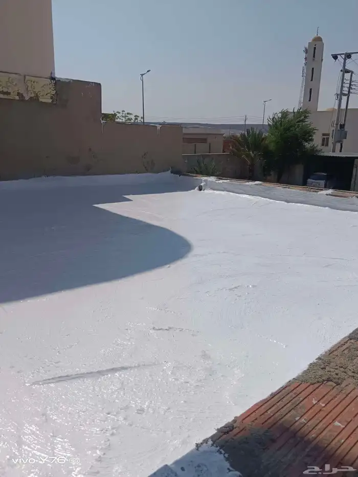 عزل سطوح بماده الاسمنتيه الفوسام مع وجه بماده المطاطية 1