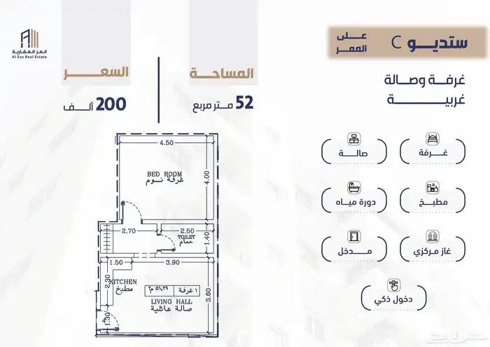 استديوهات في مخطط درب الحرمين تبدا اسعارها من 185 بعد الخصم 0