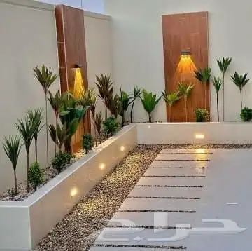 خشب الباركيه داخل المظله مع شلالات ونوافير 5